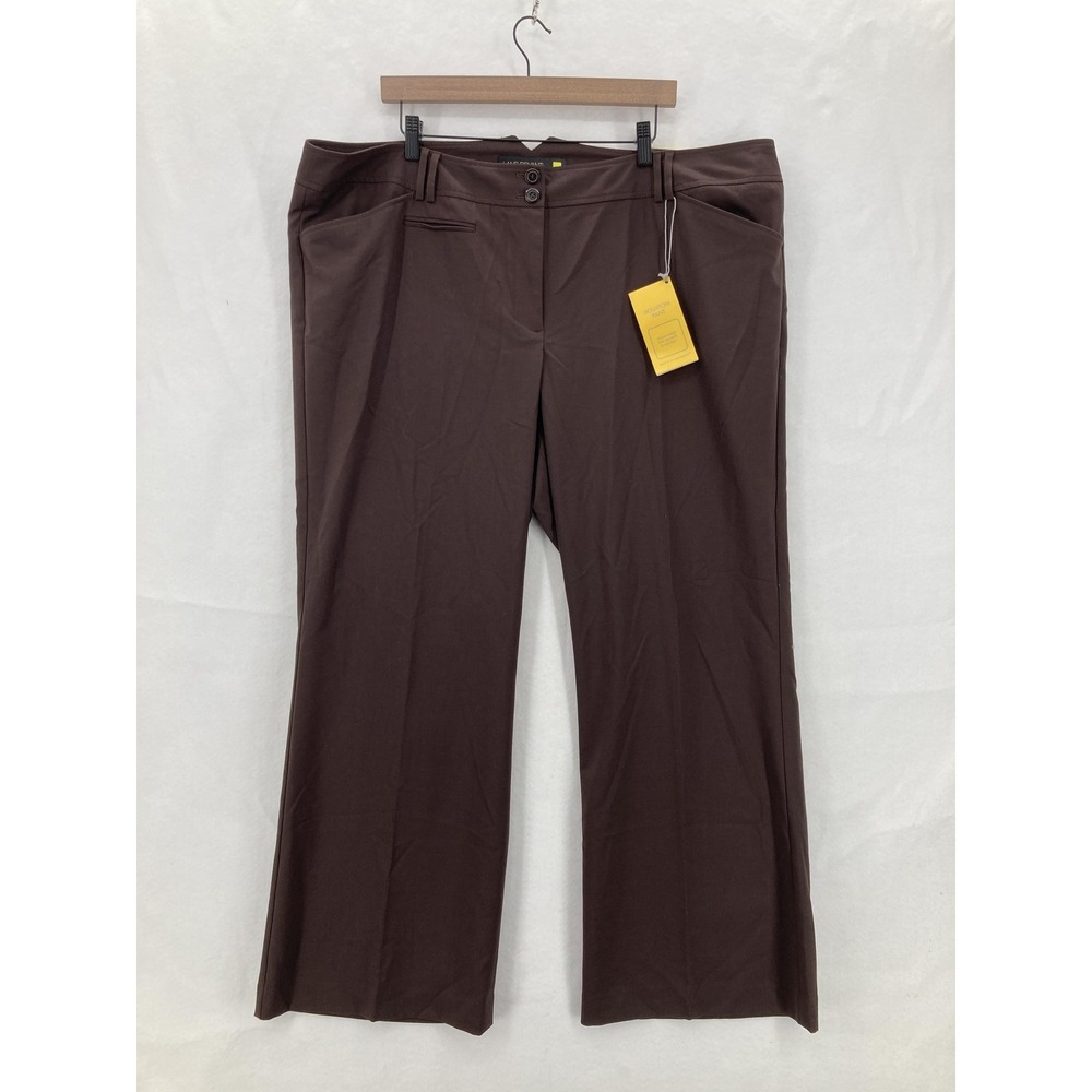 Lane Bryant Houston Pants Womens Plus 24 Brown Stretch Dress Career Workwear NWT